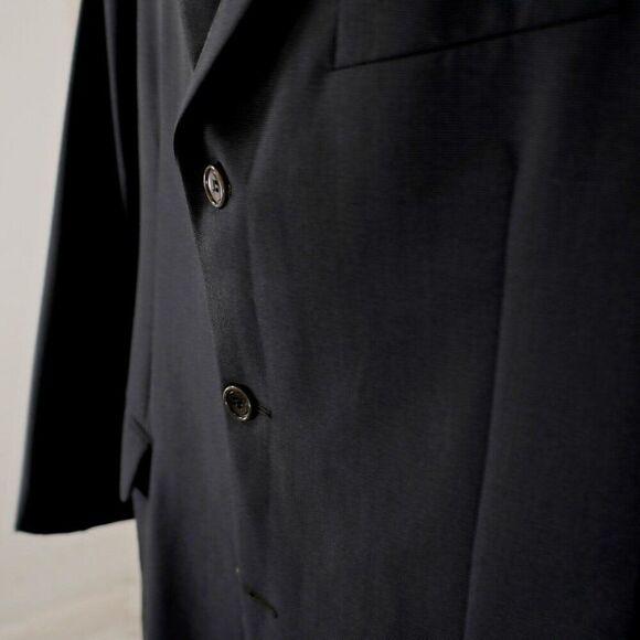 Calvin Klein Wool Blue Birdseye 3 Button Sport Coat 42R - Picture 4 of 15